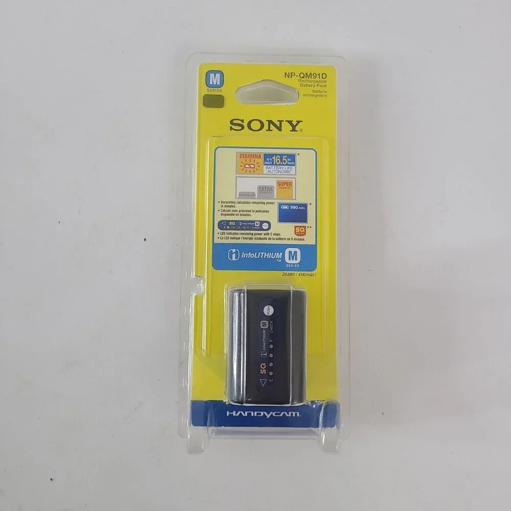 Sony NP-QM91D OEM Genuine Info-Lithium M Series SQ Battery for Video Camcorder